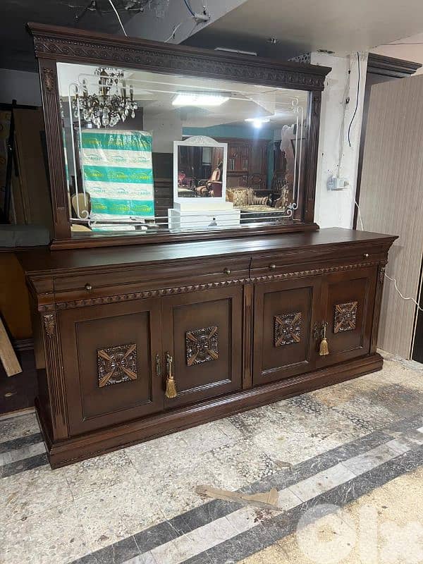 اوضة سفرة خشب زان ولاتي كلا ملبسة قشر 12