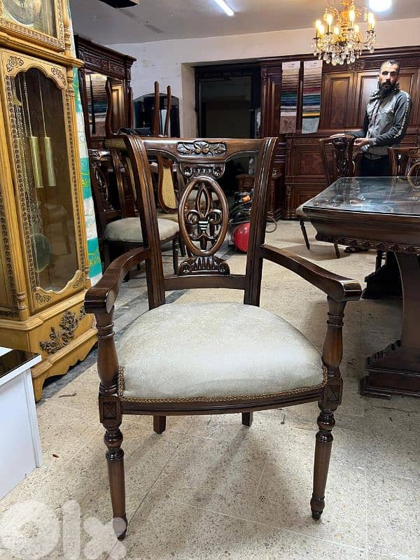 اوضة سفرة خشب زان ولاتي كلا ملبسة قشر 13