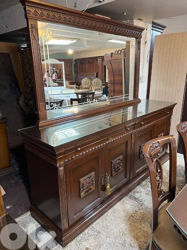 اوضة سفرة خشب زان ولاتي كلا ملبسة قشر 14