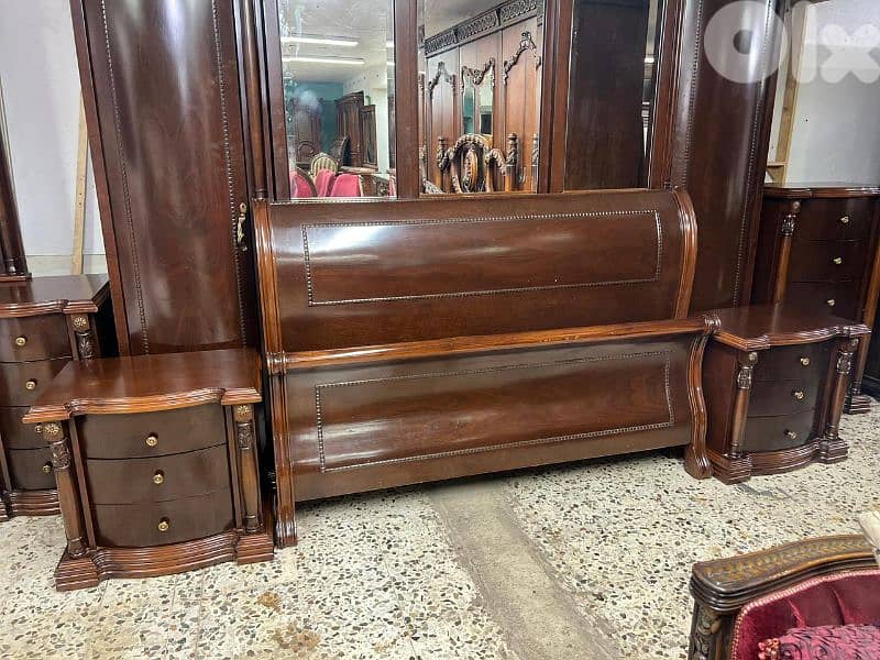 اوضة نوم ملكية خشب زان ولاتي كلا ملبسة قشر سحاب ودرف 13