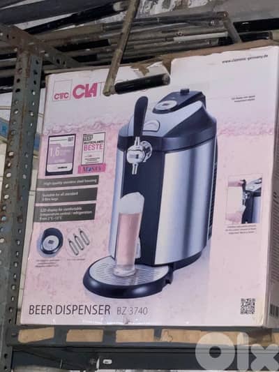 Clatronic BZ ماكينة تقديم بيرة منزلية 3740 - ستانلس ستيل