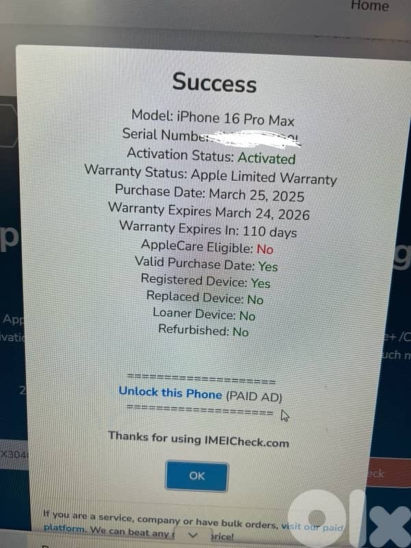 Iphone 16 Pro Max 256GB - 100% Battery Health 4