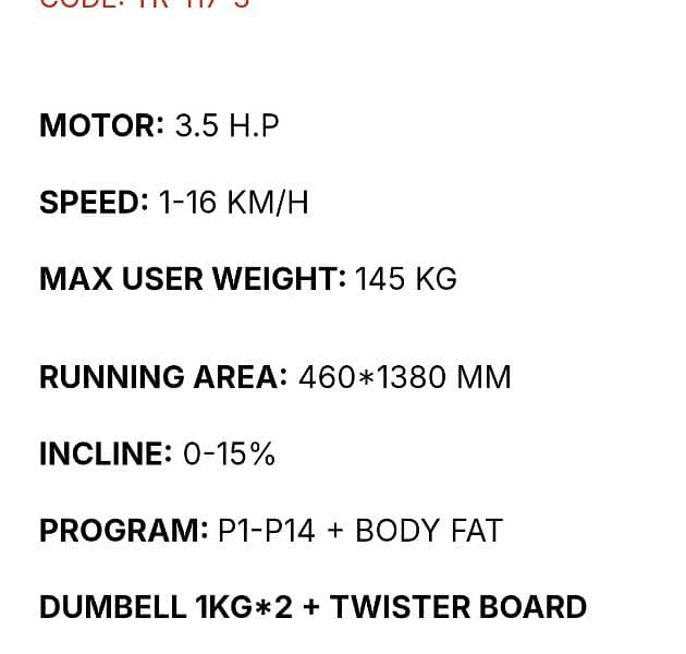 treadmill sports 3,5hp motor power automatic incline 1