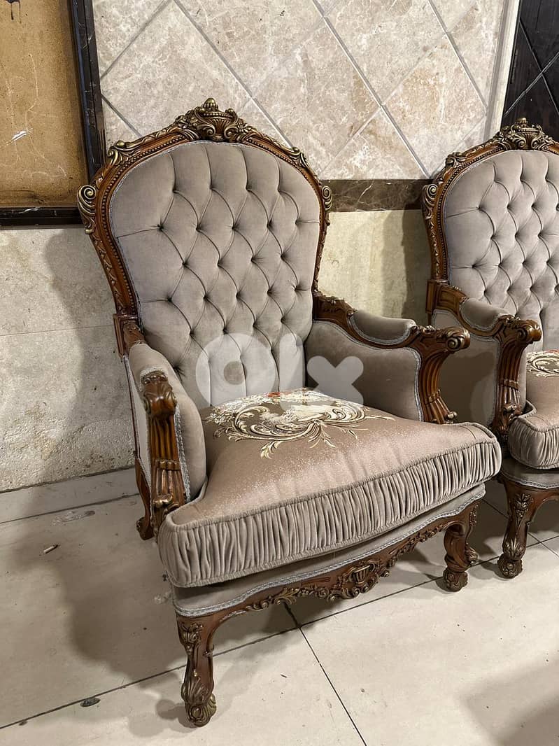 طقم كنبايات حفر ملكي خشب زان مصري 5