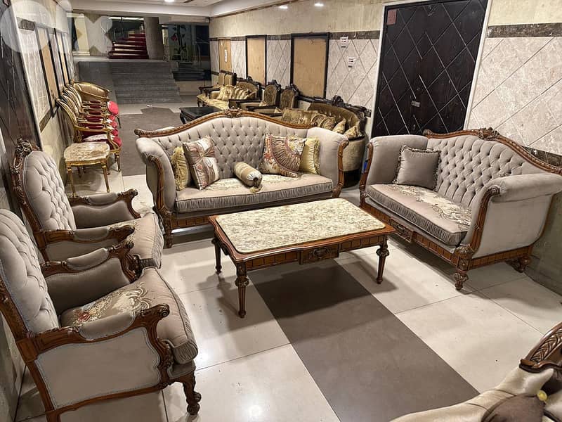 طقم كنبايات حفر ملكي خشب زان مصري 6