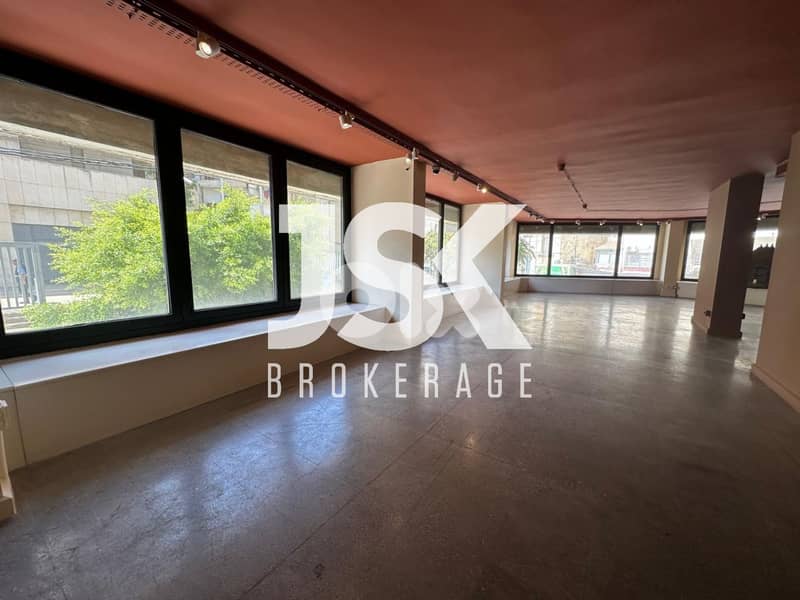 L19861 - 300 SQM Corner Showroom For Rent in Clemenceau, Ras Beirut 0