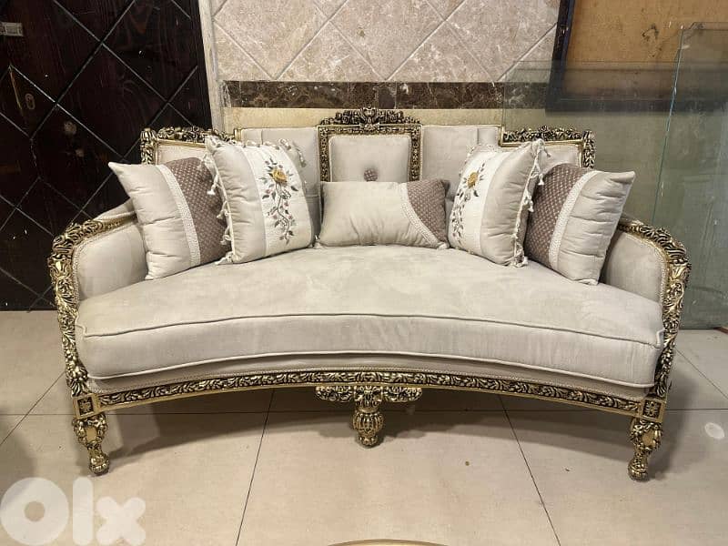 طقم كنبايات ملكي مصري حفر خشب زان جديد قمة الفخامة 1