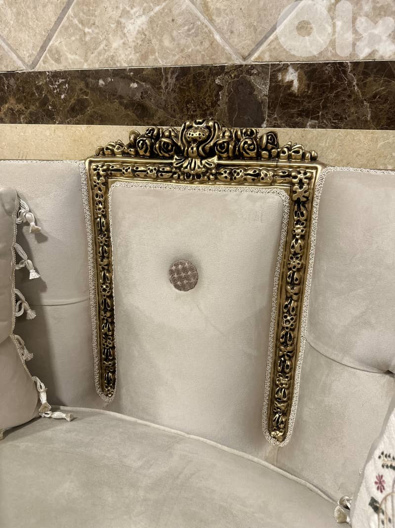 طقم كنبايات ملكي مصري حفر خشب زان جديد قمة الفخامة 11