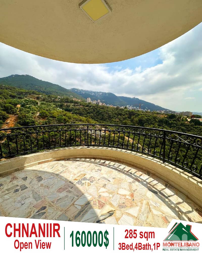285 sqm Apartment For Sale in Chnaniir (شننعير) with Open View 0