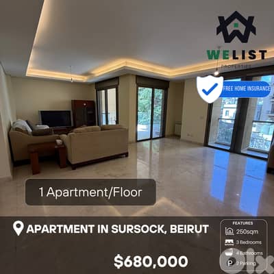 Apartment for sale in Sursock, Beirut شقة للبيع في منطقة سورسوك، بيروت