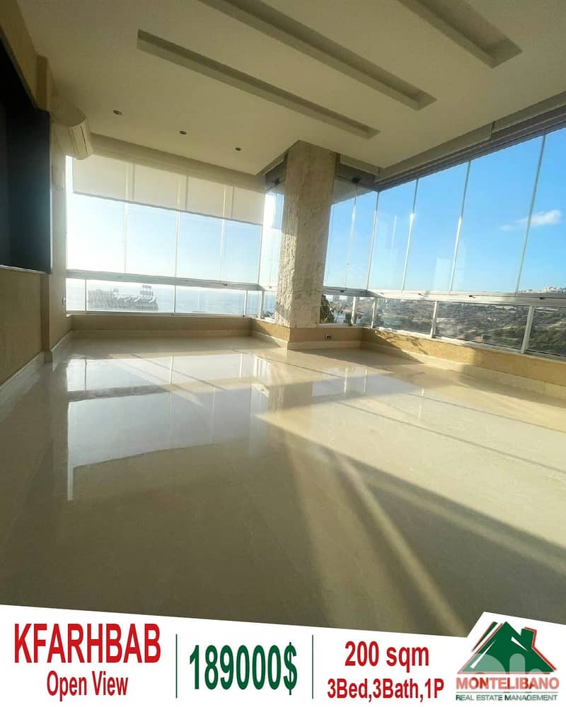 Prime Location 200 sqm Apartment For Sale in Kfarhbab with Open View 0