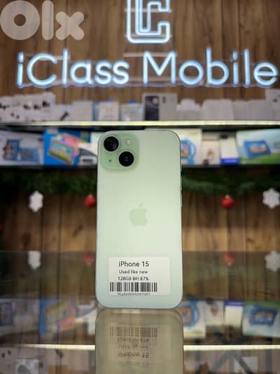 iPhone 15 128Gb 2sim used like new battery 86%