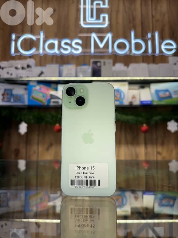iPhone 15 128Gb 2sim used like new battery 86% 0