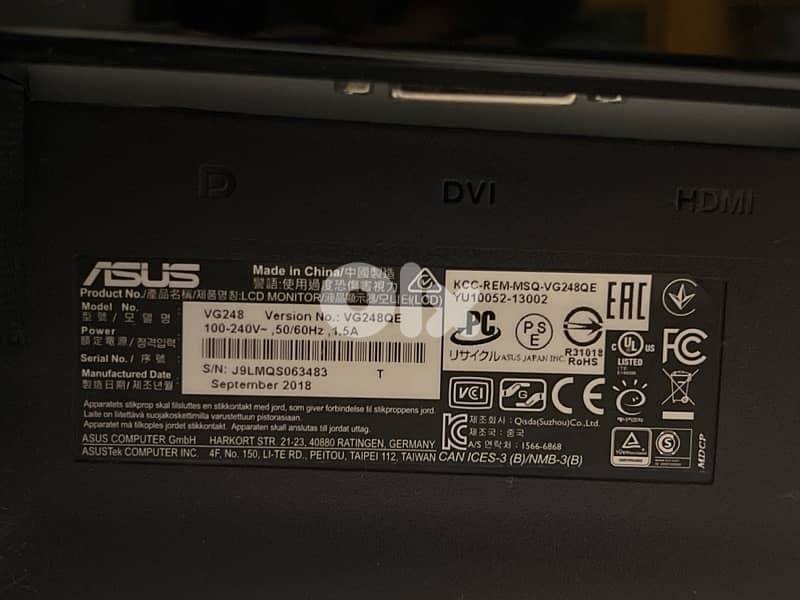 Asus 24’’ 144hz Gaming Monitor 2