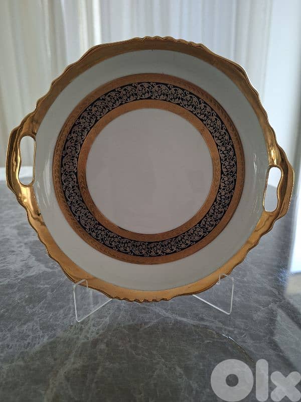 Limoge plate 24 k gold 0