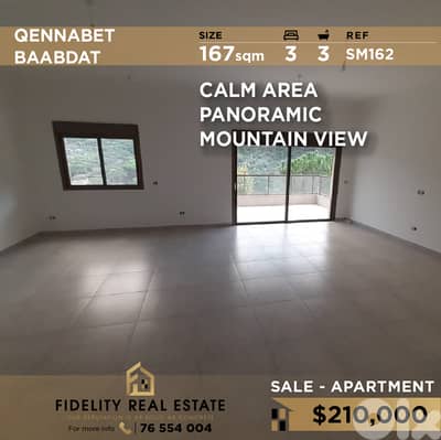 Apartment for sale in Qennabet Baabdat SM162 شقة للبيع في قنابة بعبدات