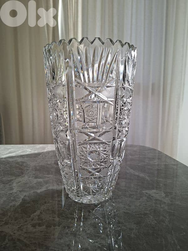Crystal cut Vase 27 cm 0