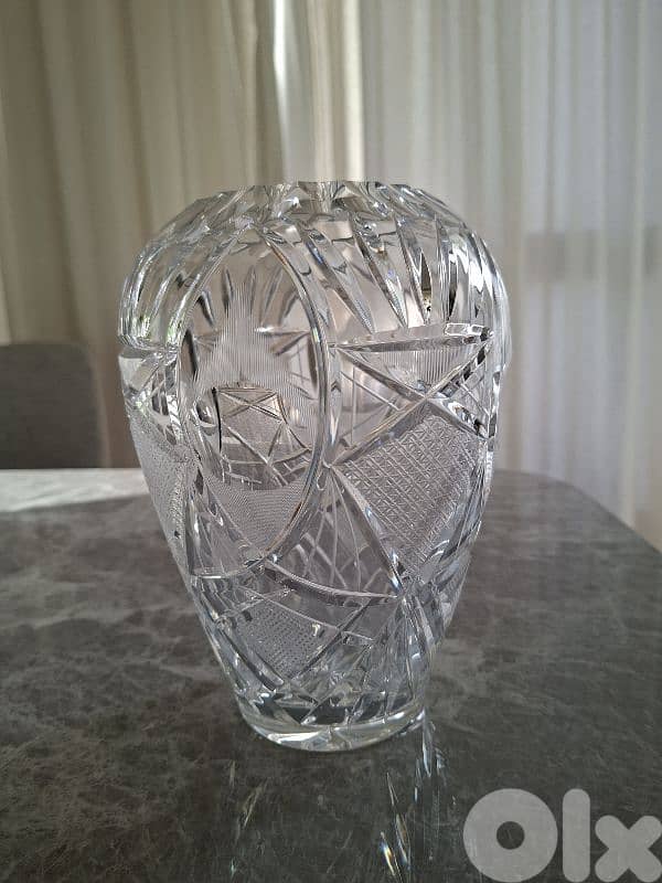 Crystal cut Vase 22 cm 0