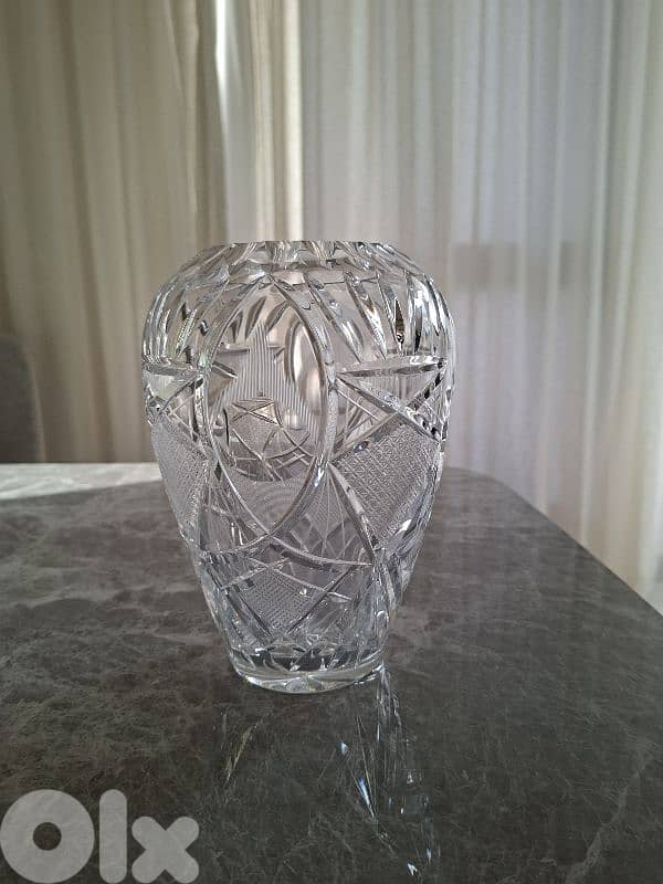 Crystal cut Vase 22 cm 1