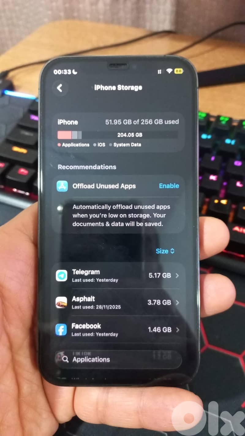 iPhone 12 pro 256gb 8