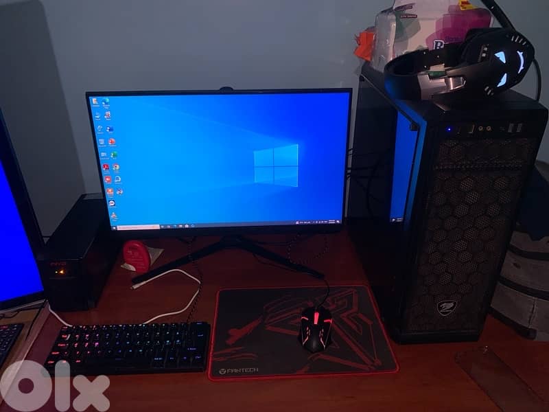 gaming pc i5 7500 gtx 1060 6gb 16gb ram 256 gb ssd screen 24' 165hz 10