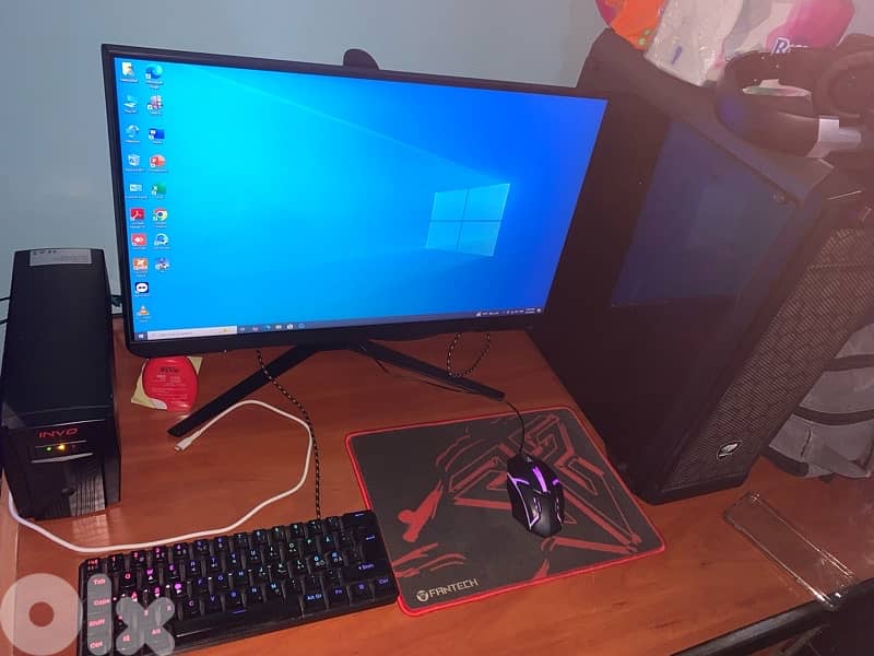 gaming pc i5 7500 gtx 1060 6gb 16gb ram 256 gb ssd screen 24' 165hz 11