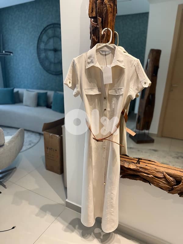 shirt dress with from zara new in tag 0