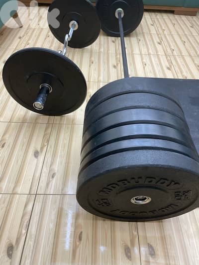bumper plates over full set
