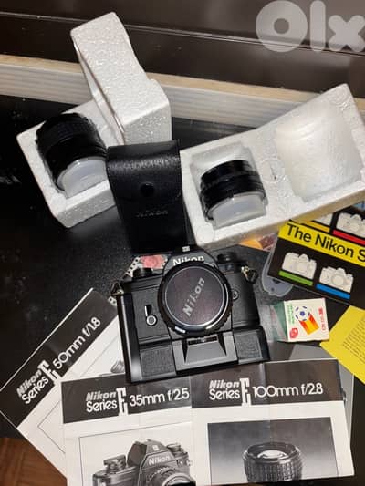 nikon film camera with lenses