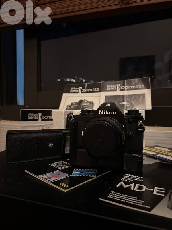 nikon film camera with lenses 1