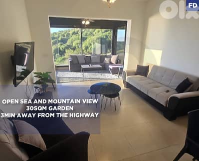 open sea and mountain view, garden, batroun town/بترون REF#FD129597