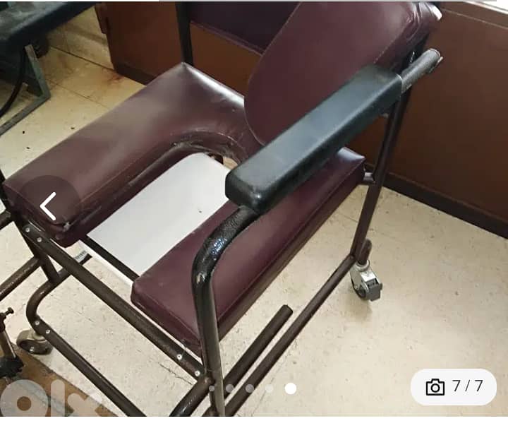 Wheelchair toilet Chaise roulante toilete 4handicap  كرسي متحرك تواليت 1