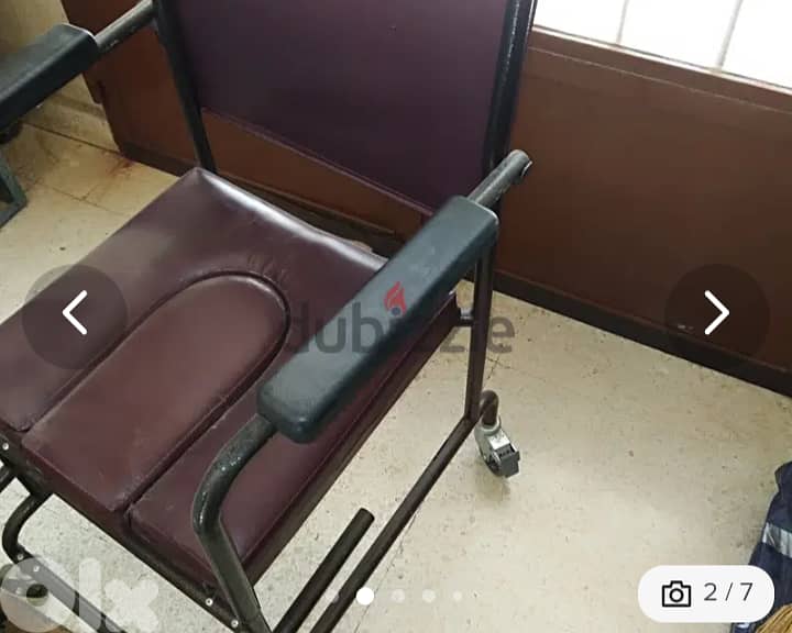 Wheelchair toilet Chaise roulante toilete 4handicap  كرسي متحرك تواليت 2