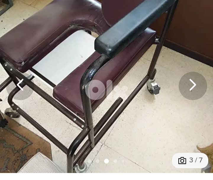Wheelchair toilet Chaise roulante toilete 4handicap  كرسي متحرك تواليت 3