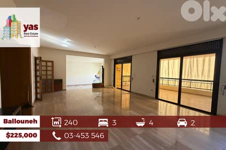 Ballouneh 240m2 | Well Maintained | Prime Location | View | Catch | TY
