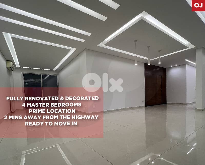 Spacious, Fully renovated, high end, jal el dib/جل الديب REF#OJ129316 0