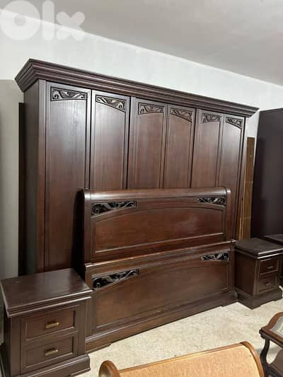 اوضة نوم خشب زان ولاتي كلا ملبسة قشرة زان