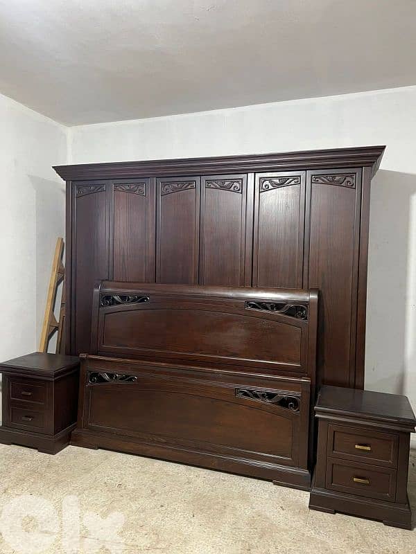 اوضة نوم خشب زان ولاتي كلا ملبسة قشرة زان 1