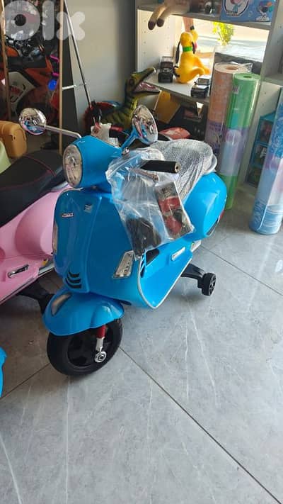 blue moped