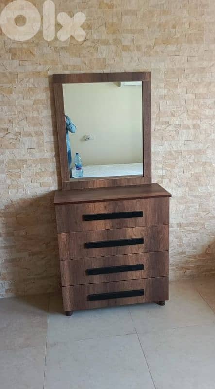 شفنيرة اربع جوارير مع مرايا 80 سم 0