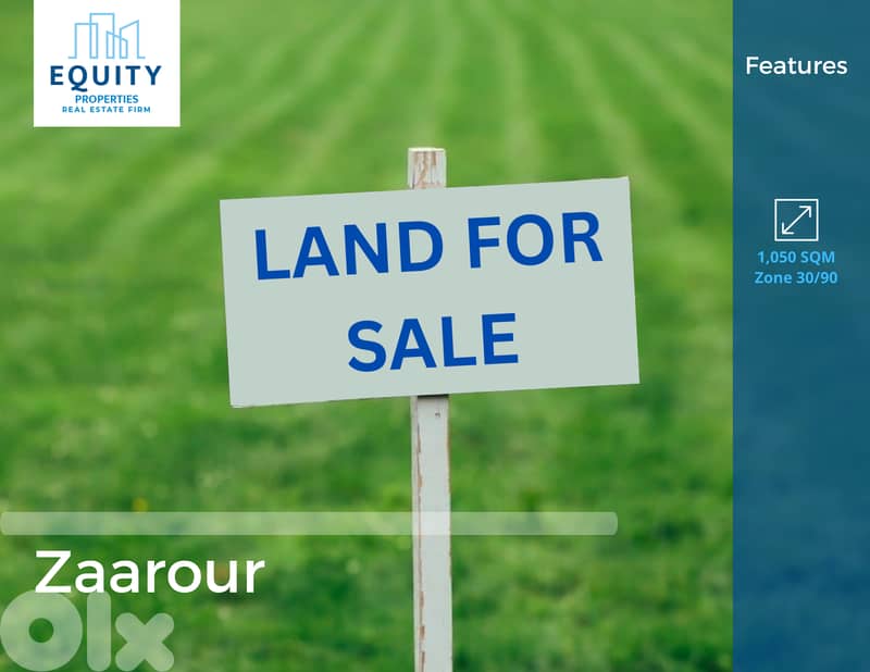 1050 SQM Land For Sale In Zaarour أرض للبيع #CK233313 0