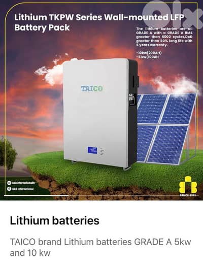 Grade A, Lithium Batteries for sale