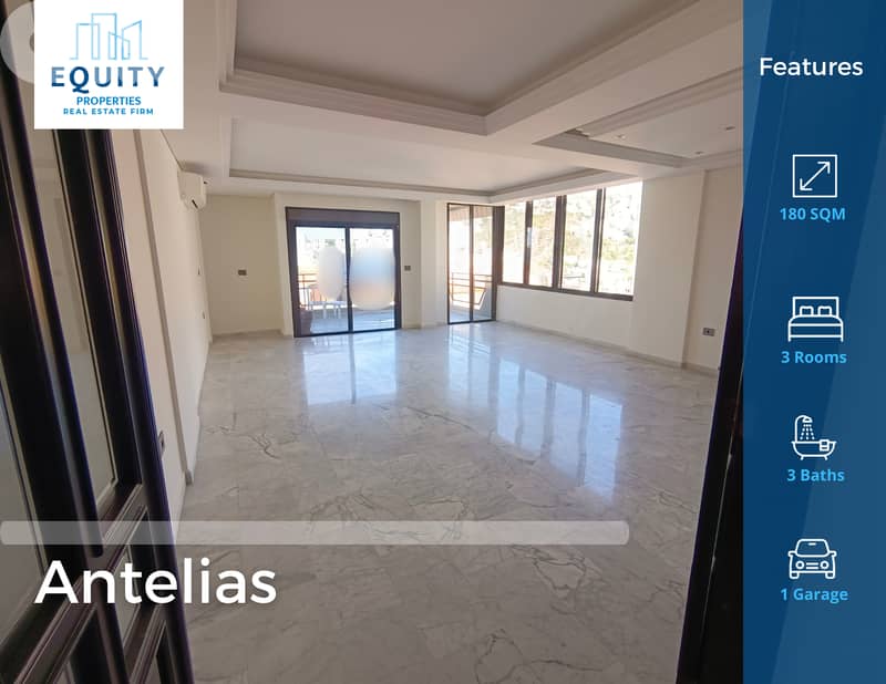 180 SQM Apartment For Sale In Antelias شقة للبيع #MH233419 0