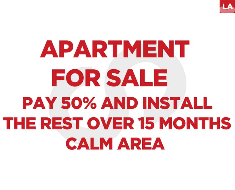 Pay 50% and install the rest over 15 months IN Nabatieh ! REF#LA129647 0