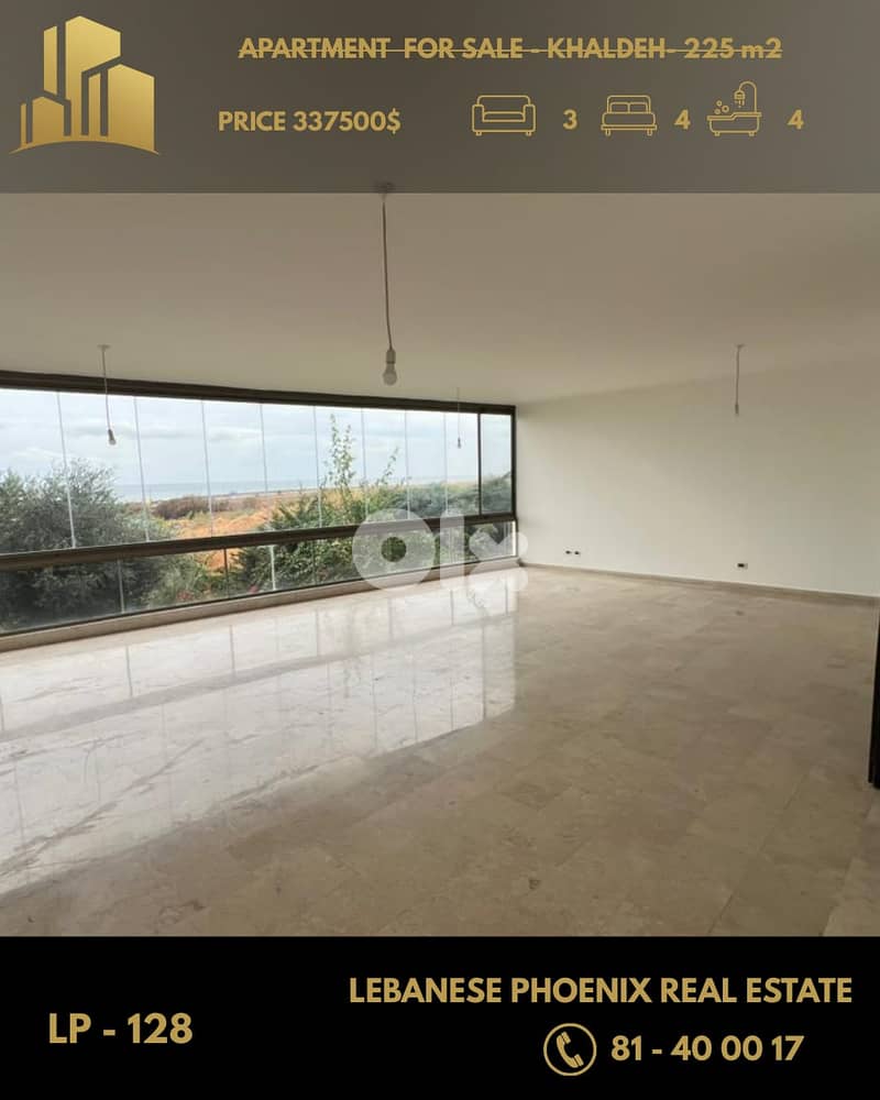 Brand New 225 sqm apartment for sale in Khaldeh with open view. 0