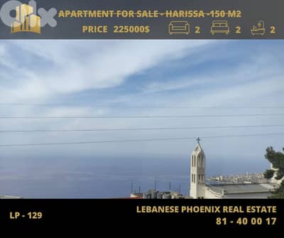 Brand New 150 sqm apartment for sale in Harissa with open sea view.