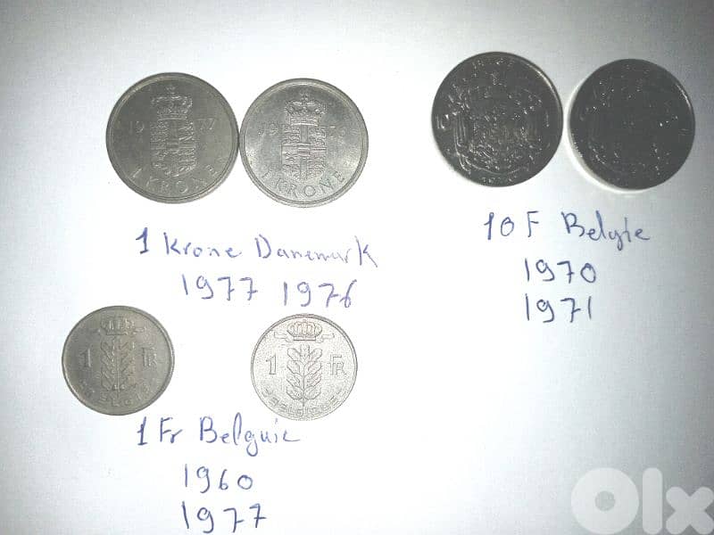 European coins vintage package 6 pieces 0