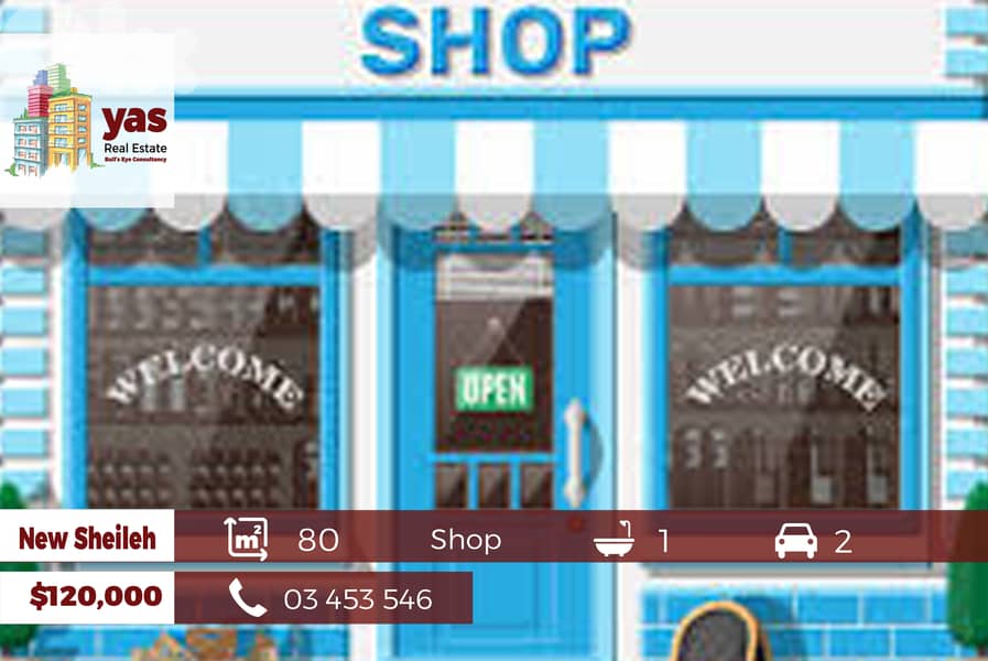 New Sheileh 80m2 Shop | Primary Internal Road | Perfect Investment |TT 0