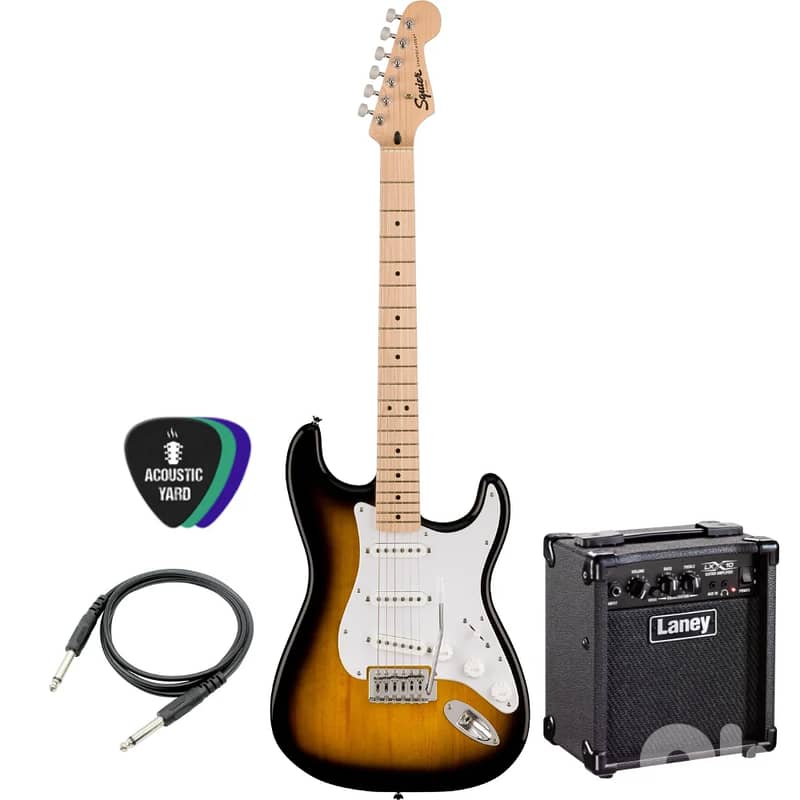 Fender Squier Sonic Stratocaster Electric Guitar Bundle (Choose Color) 0