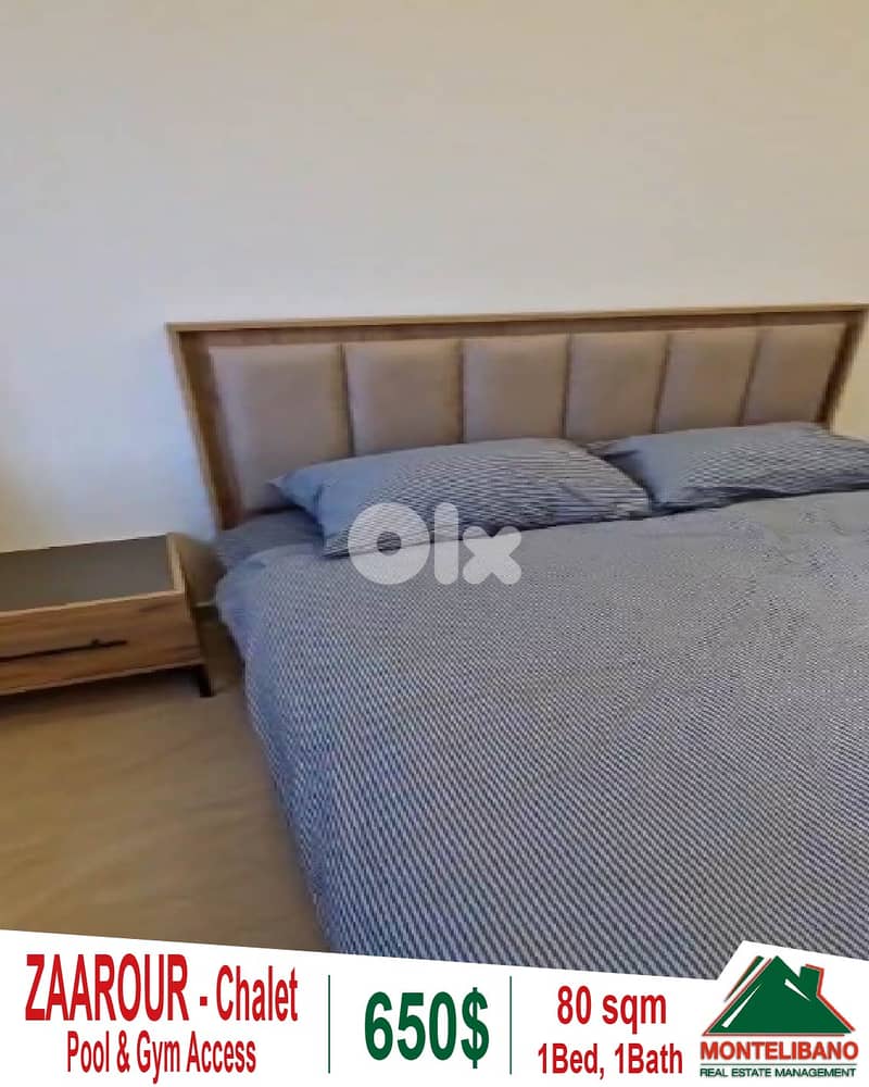 Fully Furnished 80sqm Chalet For Rent in Zaarour with Pool &Gym Access 8